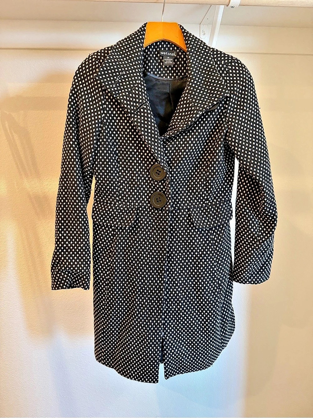 Wet Seal Trench Coat Black & White